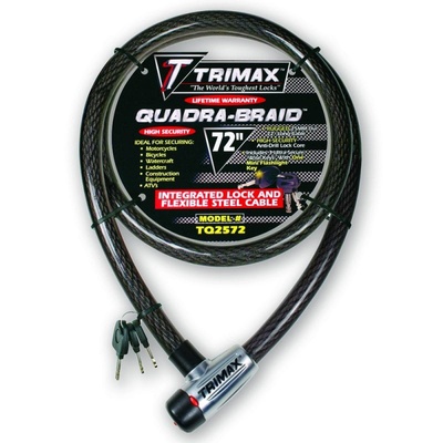 Trimax Locks Integrated Keyed Quadra-Braid Cable Lock - TQ2572
